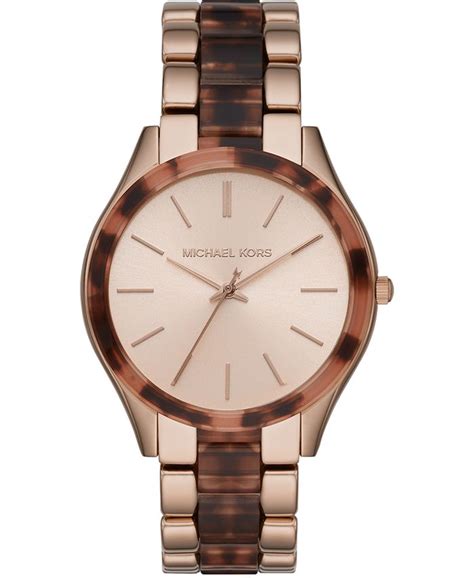 michael kors slim runway logo tortoise acetate and gold-tone watch|Amazon.com: Michael Kors Runway Chronograph Gold.